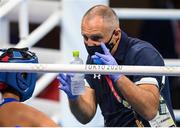 24 July 2021; USA coach Billy Walsh during the Women's Featherweight round of 32 bout between Yarisel Ramirez of USA and Nikolina Cacic of Croatia at the Kokugikan Arena during the 2020 Tokyo Summer Olympic Games in Tokyo, Japan. Photo by Stephen McCarthy/Sportsfile