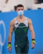 24 July 2021; Rhys McClenaghan of Ireland before competing on the Pommel Horse in artistic gymnastics qualification at the Ariake Gymnastics Centre during the 2020 Tokyo Summer Olympic Games in Tokyo, Japan. Photo by Ramsey Cardy/Sportsfile