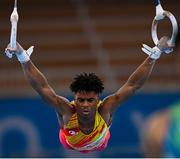 24 July 2021; theirno Diallo of Spain competing on the Rings in artistic gymnastics qualification at the Ariake Gymnastics Centre during the 2020 Tokyo Summer Olympic Games in Tokyo, Japan. Photo by Ramsey Cardy/Sportsfile