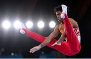 24 July 2021; theirno Diallo of Spain competes on the Parallel Bars in artistic gymnastics qualification at the Ariake Gymnastics Centre during the 2020 Tokyo Summer Olympic Games in Tokyo, Japan. Photo by Ramsey Cardy/Sportsfile