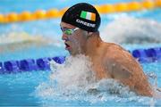 24 July 2021; Darragh Greene of Ireland in action during his heat of the men's 100 metre breaststroke at the Tokyo Aquatic Centre during the 2020 Tokyo Summer Olympic Games in Tokyo, Japan. Photo by Ian MacNicol/Sportsfile