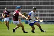 24 July 2021; Patrick Curran of Waterford is tackled by Conor Cooney of Galway during the GAA Hurling All-Ireland Senior Championship Round 2 match between Waterford and Galway at Semple Stadium in Thurles, Tipperary. Photo by Ray McManus/Sportsfile