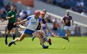 24 July 2021; Conor Whelan of Galway in action against Calum Lyons of Waterford during the GAA Hurling All-Ireland Senior Championship Round 2 match between Waterford and Galway at Semple Stadium in Thurles, Tipperary. Photo by Ray McManus/Sportsfile