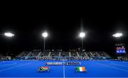 24 July 2021; Players from both teams stand for their national anthems ahead of the Women's Pool A Group Stage match between Ireland and South Africa at the Oi Hockey Stadium during the 2020 Tokyo Summer Olympic Games in Tokyo, Japan. Photo by Ramsey Cardy/Sportsfile
