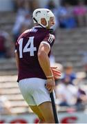24 July 2021; Joe Canning of Galway reacts after being struck on the wrist near the end of the first half during the GAA Hurling All-Ireland Senior Championship Round 2 match between Waterford and Galway at Semple Stadium in Thurles, Tipperary. Photo by Ray McManus/Sportsfile