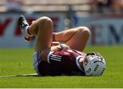 24 July 2021; Joe Canning of Galway reacts after being struck on the wrist near the end of the first half during the GAA Hurling All-Ireland Senior Championship Round 2 match between Waterford and Galway at Semple Stadium in Thurles, Tipperary. Photo by Ray McManus/Sportsfile