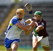 24 July 2021; Peter Hogan of Waterford is tackled by Adrian Tuohey of Galway during the GAA Hurling All-Ireland Senior Championship Round 2 match between Waterford and Galway at Semple Stadium in Thurles, Tipperary. Photo by Ray McManus/Sportsfile