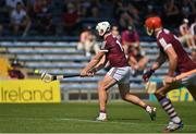 24 July 2021; Joe Canning of Galway scores his 7th point of the game, making him the joint all-time top scorer in the senior hurling championship alongside former Kilkenny hurler Henry Shefflin, during the GAA Hurling All-Ireland Senior Championship Round 2 match between Waterford and Galway at Semple Stadium in Thurles, Tipperary. Photo by Harry Murphy/Sportsfile