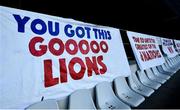 24 July 2021; A general view of Lions Banners before the first test of the British and Irish Lions tour match between South Africa and British and Irish Lions at Cape Town Stadium in Cape Town, South Africa. Photo by Ashley Vlotman/Sportsfile