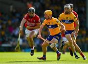 23 July 2021; Tim O'Mahony of Cork in action against Colm Galvin of Clare during the GAA Hurling All-Ireland Senior Championship Round 2 match between Clare and Cork at LIT Gaelic Grounds in Limerick. Photo by Eóin Noonan/Sportsfile