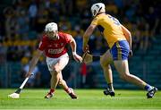 23 July 2021; Patrick Horgan of Cork in action against Conor Cleary of Clare during the GAA Hurling All-Ireland Senior Championship Round 2 match between Clare and Cork at LIT Gaelic Grounds in Limerick. Photo by Piaras Ó Mídheach/Sportsfile