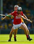 23 July 2021; Ger Millerick of Cork in action against Ryan Taylor of Clare during the GAA Hurling All-Ireland Senior Championship Round 2 match between Clare and Cork at LIT Gaelic Grounds in Limerick. Photo by Eóin Noonan/Sportsfile