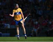 23 July 2021; Tony Kelly of Clare celebrates scoring a second half point during the GAA Hurling All-Ireland Senior Championship Round 2 match between Clare and Cork at LIT Gaelic Grounds in Limerick. Photo by Piaras Ó Mídheach/Sportsfile