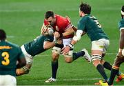 24 July 2021; Jack Conan of the British and Irish Lions is tackled during the first test of the British and Irish Lions tour match between South Africa and British and Irish Lions at Cape Town Stadium in Cape Town, South Africa. Photo by Ashley Vlotman/Sportsfile