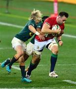 24 July 2021; Jack Conan of the British and Irish Lions is tackled by Cheslin Kolbe and Faf de Klerk of South Africa during the first test of the British and Irish Lions tour match between South Africa and British and Irish Lions at Cape Town Stadium in Cape Town, South Africa. Photo by Ashley Vlotman/Sportsfile