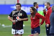 24 July 2021; Jamie George of British and Irish Lions looks at an ipad before the first test of the British and Irish Lions tour match between South Africa and British and Irish Lions at Cape Town Stadium in Cape Town, South Africa. Photo by Ashley Vlotman/Sportsfile