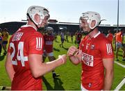 23 July 2021; Patrick Horgan of Cork, right, with team-mate Shane Barrett after the GAA Hurling All-Ireland Senior Championship Round 2 match between Clare and Cork at LIT Gaelic Grounds in Limerick. Photo by Eóin Noonan/Sportsfile