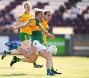 24 July 2021; Niamh Carmody of Kerry shoots to score her side's second goal during the TG4 All-Ireland Senior Ladies Football Championship Group 4 Round 3 match between Donegal and Kerry at Tuam Stadium in Galway. Photo by Matt Browne/Sportsfile