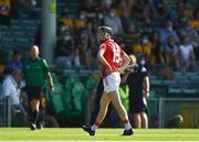 23 July 2021; Jack O'Connor of Cork leaves the pitch after being shown a red card by referee John Keenan during the GAA Hurling All-Ireland Senior Championship Round 2 match between Clare and Cork at LIT Gaelic Grounds in Limerick. Photo by Eóin Noonan/Sportsfile