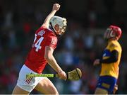 23 July 2021; Shane Barrett of Cork celebrates after scoring his side's third goal during the GAA Hurling All-Ireland Senior Championship Round 2 match between Clare and Cork at LIT Gaelic Grounds in Limerick. Photo by Eóin Noonan/Sportsfile