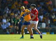 23 July 2021; Jack O'Connor of Cork with Rory Hayes of Clare during the GAA Hurling All-Ireland Senior Championship Round 2 match between Clare and Cork at LIT Gaelic Grounds in Limerick. Photo by Eóin Noonan/Sportsfile