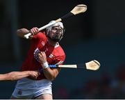 23 July 2021; Patrick Horgan of Cork is tackled by John Conlon of Clare during the GAA Hurling All-Ireland Senior Championship Round 2 match between Clare and Cork at LIT Gaelic Grounds in Limerick. Photo by Piaras Ó Mídheach/Sportsfile