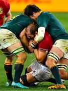 24 July 2021; Alun Wyn Jones of British and Irish Lions is tackled during the first test of the British and Irish Lions tour match between South Africa and British and Irish Lions at Cape Town Stadium in Cape Town, South Africa. Photo by Ashley Vlotman/Sportsfile