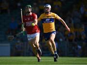 23 July 2021; Séamus Harnedy of Cork in action against Diarmuid Ryan of Clare during the GAA Hurling All-Ireland Senior Championship Round 2 match between Clare and Cork at LIT Gaelic Grounds in Limerick. Photo by Piaras Ó Mídheach/Sportsfile