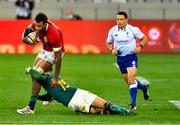 24 July 2021; Courtney Lawes of British and Irish Lions is tackled by Willie le Roux of South Africa during the first test of the British and Irish Lions tour match between South Africa and British and Irish Lions at Cape Town Stadium in Cape Town, South Africa. Photo by Ashley Vlotman/Sportsfile