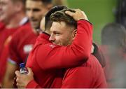 24 July 2021; Dan Biggar of British and Irish Lions celebrates the win after the first test of the British and Irish Lions tour match between South Africa and British and Irish Lions at Cape Town Stadium in Cape Town, South Africa. Photo by Ashley Vlotman/Sportsfile