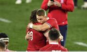 24 July 2021; Liam Williams, right, and Hamish Watson of British and Irish Lions celebrate the win after the first test of the British and Irish Lions tour match between South Africa and British and Irish Lions at Cape Town Stadium in Cape Town, South Africa. Photo by Ashley Vlotman/Sportsfile