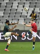 24 July 2021; Stuart Hogg of the British and Irish Lions and Lukhanyo Am of South Africa in action during the first test of the British and Irish Lions tour match between South Africa and British and Irish Lions at Cape Town Stadium in Cape Town, South Africa. Photo by Ashley Vlotman/Sportsfile