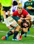 24 July 2021; Duhan van der Merwe of British and Irish Lions is tackled by Kwagga Smith of South Africa during the first test of the British and Irish Lions tour match between South Africa and British and Irish Lions at Cape Town Stadium in Cape Town, South Africa. Photo by Ashley Vlotman/Sportsfile