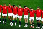 24 July 2021; British and Irish Lions players line-up before the first test of the British and Irish Lions tour match between South Africa and British and Irish Lions at Cape Town Stadium in Cape Town, South Africa. Photo by Ashley Vlotman/Sportsfile