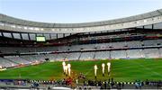 24 July 2021; A general view of the players running out during the first test of the British and Irish Lions tour match between South Africa and British and Irish Lions at Cape Town Stadium in Cape Town, South Africa. Photo by Ashley Vlotman/Sportsfile