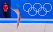 25 July 2021; Yuna Hiraiwa of Japan competing on the floor during women's artistic gymnastics all-round qualification at the Ariake Gymnastics Centre during the 2020 Tokyo Summer Olympic Games in Tokyo, Japan. Photo by Brendan Moran/Sportsfile