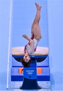 25 July 2021; Mai Murakami of Japan competing on the vault during women's artistic gymnastics all-round qualification at the Ariake Gymnastics Centre during the 2020 Tokyo Summer Olympic Games in Tokyo, Japan. Photo by Brendan Moran/Sportsfile