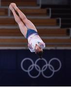 25 July 2021; Jennifer Gadirova of Great Britain competing on the vault during women's artistic gymnastics all-round qualification at the Ariake Gymnastics Centre during the 2020 Tokyo Summer Olympic Games in Tokyo, Japan. Photo by Brendan Moran/Sportsfile