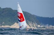 25 July 2021; Elena Vorobeva of Croatia in action during the Women's Laser Radial races at the Enoshima Yacht Harbour during the 2020 Tokyo Summer Olympic Games in Tokyo, Japan. Photo by Stephen McCarthy/Sportsfile