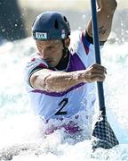 25 July 2021; Matej Benus of Slovakia in action during the Men’s C1 Canoe Slalom heats at the Kasai Canoe Slalom Centre during the 2020 Tokyo Summer Olympic Games in Tokyo, Japan. Photo by Ramsey Cardy/Sportsfile