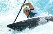 25 July 2021; Maialen Chourraut of Spain in action during the Women's C1 Canoe Slalom heats at the Kasai Canoe Slalom Centre during the 2020 Tokyo Summer Olympic Games in Tokyo, Japan. Photo by Ramsey Cardy/Sportsfile