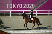 25 July 2021; Caroline Chew of Singapore on Tribiani during day 2 of the Dressage Team and Individual Qualifier at the Equestrian Park during the 2020 Tokyo Summer Olympic Games in Tokyo, Japan. Photo by Brendan Moran/Sportsfile
