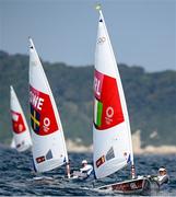 25 July 2021; Annalise Murphy of Ireland in action during the Women's Laser Radial races at the Enoshima Yacht Harbour during the 2020 Tokyo Summer Olympic Games in Tokyo, Japan. Photo by Stephen McCarthy/Sportsfile