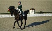 25 July 2021; Heike Holstein of Ireland on Sambuca during day 2 of the Dressage Team and Individual Qualifier at the Equestrian Park during the 2020 Tokyo Summer Olympic Games in Tokyo, Japan. Photo by Brendan Moran/Sportsfile