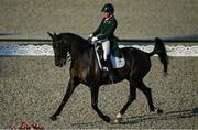 25 July 2021; Heike Holstein of Ireland on Sambuca during day 2 of the Dressage Team and Individual Qualifier at the Equestrian Park during the 2020 Tokyo Summer Olympic Games in Tokyo, Japan. Photo by Brendan Moran/Sportsfile