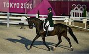 25 July 2021; Heike Holstein of Ireland on Sambuca during day 2 of the Dressage Team and Individual Qualifier at the Equestrian Park during the 2020 Tokyo Summer Olympic Games in Tokyo, Japan. Photo by Brendan Moran/Sportsfile