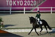 25 July 2021; Heike Holstein of Ireland on Sambuca during day 2 of the Dressage Team and Individual Qualifier at the Equestrian Park during the 2020 Tokyo Summer Olympic Games in Tokyo, Japan. Photo by Brendan Moran/Sportsfile