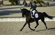 25 July 2021; Heike Holstein of Ireland on Sambuca during day 2 of the Dressage Team and Individual Qualifier at the Equestrian Park during the 2020 Tokyo Summer Olympic Games in Tokyo, Japan. Photo by Brendan Moran/Sportsfile