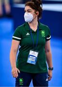 25 July 2021; Team Ireland gymnastics coach Emma Hamill during the women's artistic gymnastics all-round qualification at the Ariake Gymnastics Centre during the 2020 Tokyo Summer Olympic Games in Tokyo, Japan. Photo by Brendan Moran/Sportsfile