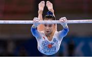 25 July 2021; Yilin Fan of China competing on the uneven bars during women's artistic gymnastics all-round qualification at the Ariake Gymnastics Centre during the 2020 Tokyo Summer Olympic Games in Tokyo, Japan. Photo by Brendan Moran/Sportsfile